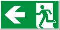 ISO 7010 (E001+E005):Rettungsweg links