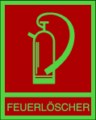 KNS Symbol, Feuerlöscher mit Schriftzug