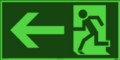 ISO 7010 (E001+E005)-KNS:Rettungsweg links