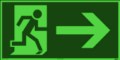 ISO 7010 (E002+E005)-KNS :Rettungsweg rechts