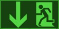 ISO 7010 (E001+E005)-KNS: Rettungsweg - Notausgang