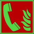 ISO 7010 F 006-KNS: Brandmeldetelefon