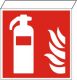 ISO 7010 F 001: Fahnenschild Feuerlöscher (Deckenmontage)