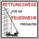 Rettungswege für die Feuerwehr freihalten!